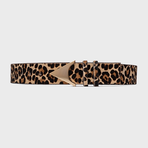 Cinto Aria Grosso Pelo Animal Print Almond