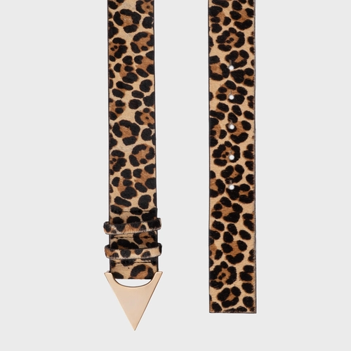 Cinto Aria Grosso Pelo Animal Print Almond