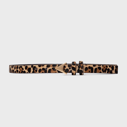 Cinto Aria Fino Pelo Animal Print Almond