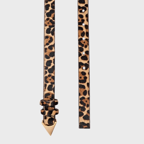 Cinto Aria Fino Pelo Animal Print Almond