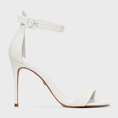 Sandália Classic Salto Fino Couro Off White Vanilla