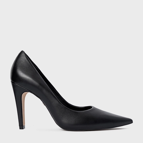 Scarpin Gio Salto Fino Couro Preto