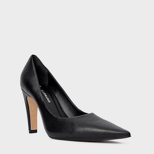 Scarpin Gio Salto Fino Couro Preto