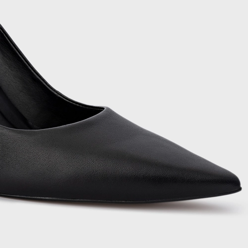Scarpin Gio Salto Fino Couro Preto