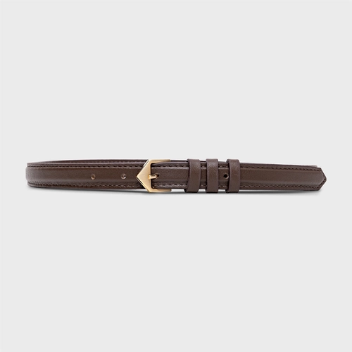 Cinto Martina Fino Couro Marrom Ganache