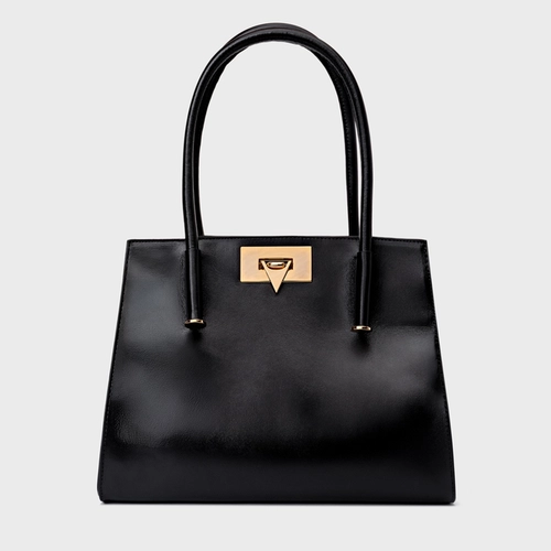 Bolsa Tote Beatrice Grande Couro Preto