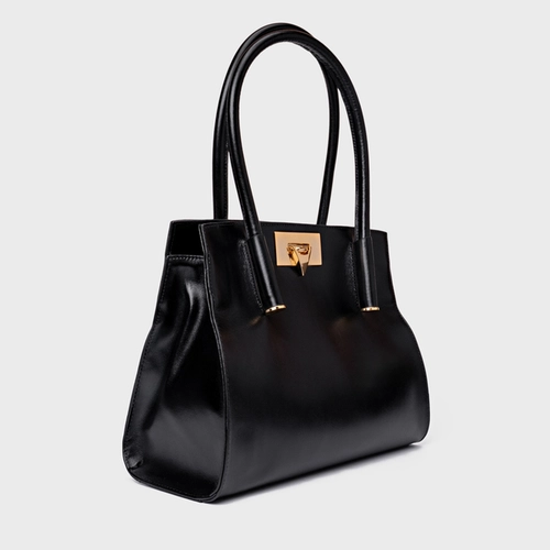 Bolsa Tote Beatrice Grande Couro Preto