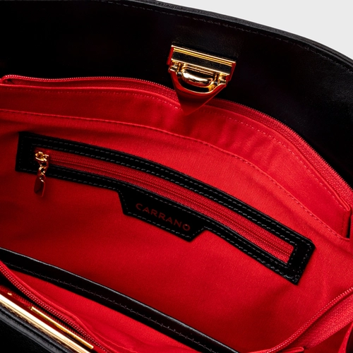 Bolsa Tote Beatrice Grande Couro Preto