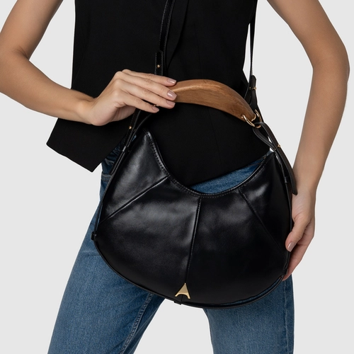 Bolsa Greta Média Couro Preto