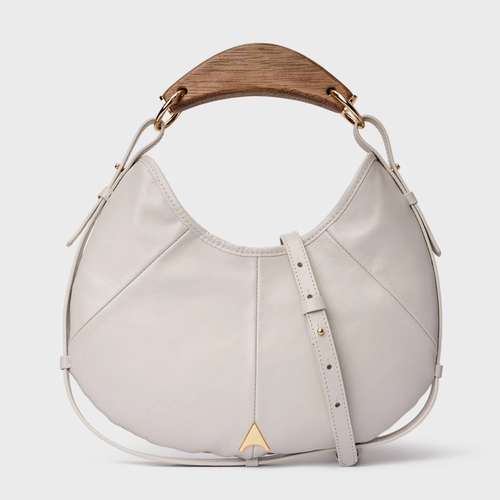 Bolsa Greta Média Couro Off White Osso