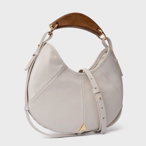 Bolsa Greta Média Couro Off White Osso