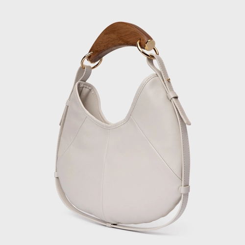 Bolsa Greta Média Couro Off White Osso
