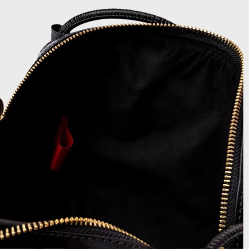 Bolsa Shoulder Interlace Média Couro Preto