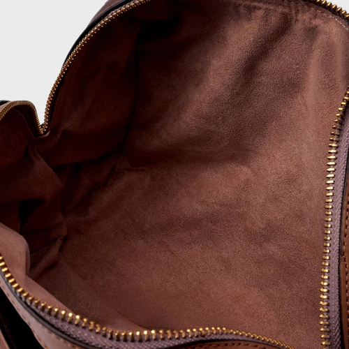Bolsa Shoulder Interlace Média Couro Marrom Walnut