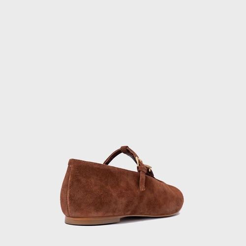 Sapatilha Minimal Icon Couro Suede Marrom Walnut