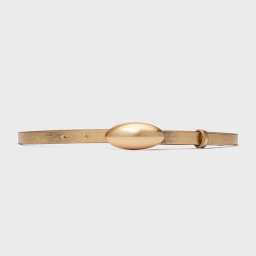 Cinto Gold Drop Fino Couro Metalizado Dourado