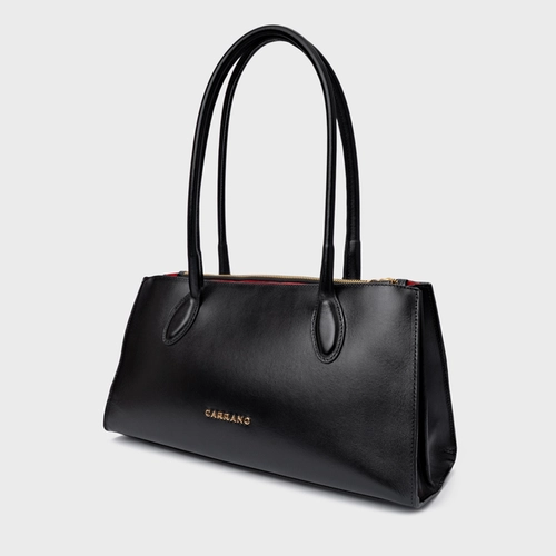 Bolsa Tote Gold Drop Grande Couro Preto
