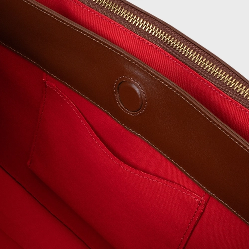 Bolsa Tote Gold Drop Grande Couro Marrom Walnut
