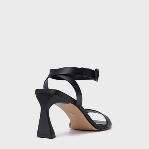 Sandália Basic Salto Allure Médio Couro Preto
