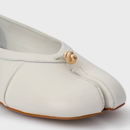 Sapatilha Tabi Couro Branco Blanc