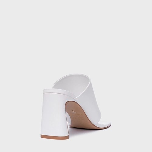 Open Mule Maxi Thong Salto Uno Couro Branco Blanc