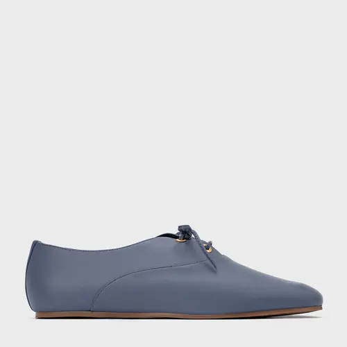 Tênis Jazz Couro Azul Steel