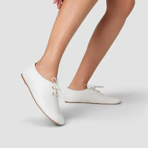 Tênis Jazz Couro Branco Blanc