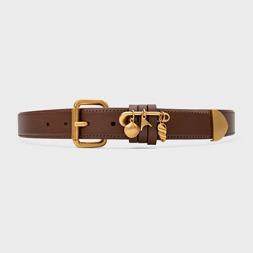 Cinto Carrano + A.mar Médio Couro Marrom Walnut