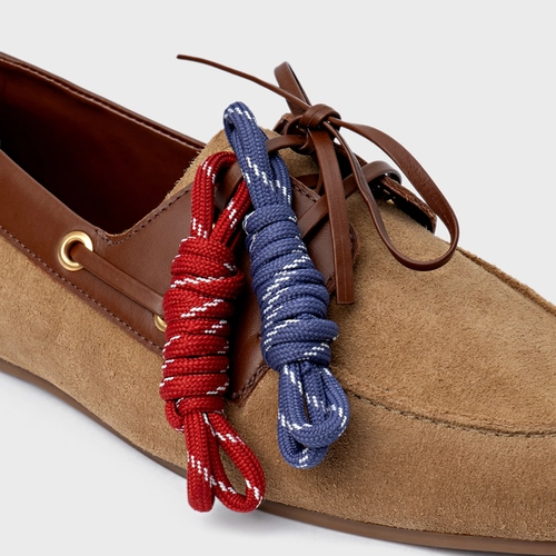 Loafer Dockside Carrano + A.mar Couro Suede Bege Almond