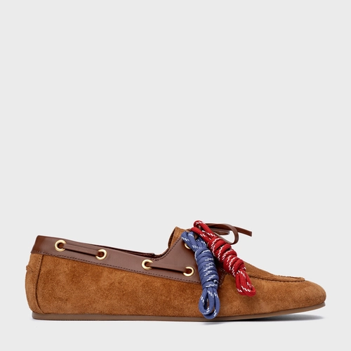 Loafer Dockside Carrano + A.mar Couro Suede Marrom Saddle
