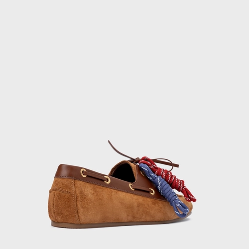 Loafer Dockside Carrano + A.mar Couro Suede Marrom Saddle