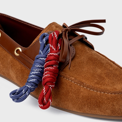 Loafer Dockside Carrano + A.mar Couro Suede Marrom Saddle