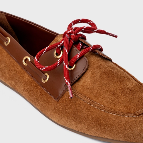 Loafer Dockside Carrano + A.mar Couro Suede Marrom Saddle