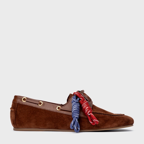 Loafer Dockside Carrano + A.mar Couro Suede Marrom Walnut