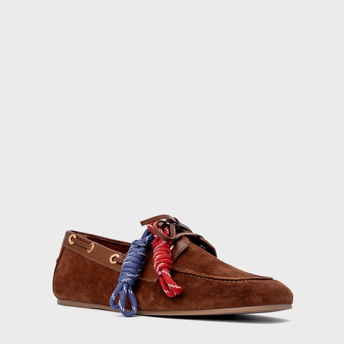 Loafer Dockside Carrano + A.mar Couro Suede Marrom Walnut