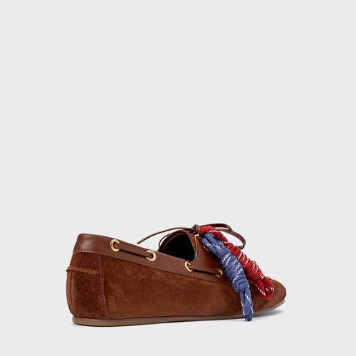 Loafer Dockside Carrano + A.mar Couro Suede Marrom Walnut