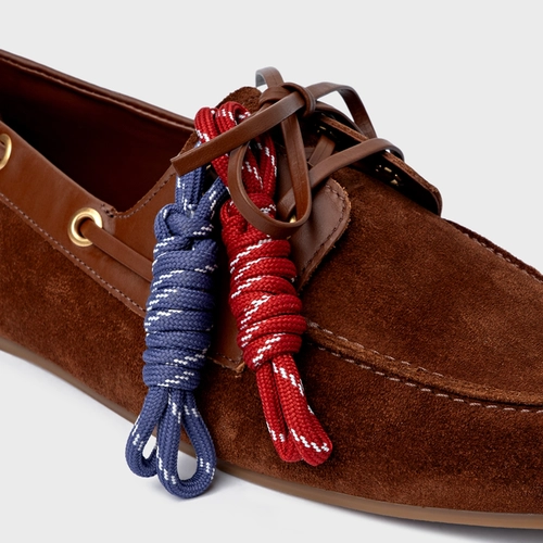 Loafer Dockside Carrano + A.mar Couro Suede Marrom Walnut