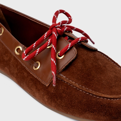 Loafer Dockside Carrano + A.mar Couro Suede Marrom Walnut