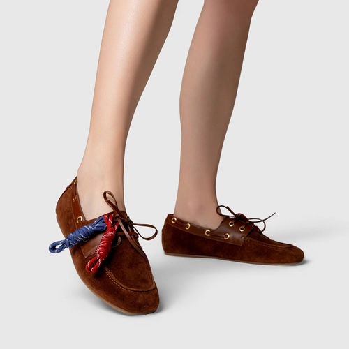 Loafer Dockside Carrano + A.mar Couro Suede Marrom Walnut