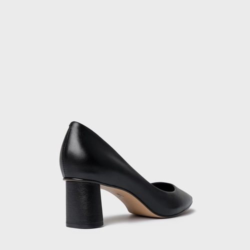 Scarpin Felícia Salto Oval Couro Perfect Preto