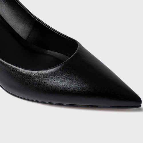 Scarpin Felícia Salto Oval Couro Perfect Preto