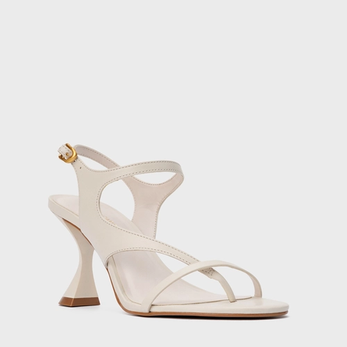 Sandália Artistic Salto Sculpt Couro Off White Vanilla