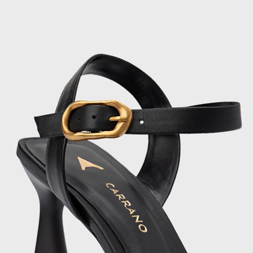 Sandália Everyday Salto Allure Couro Preto