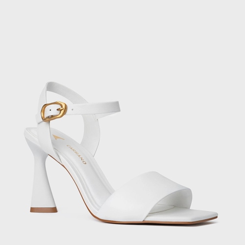 Sandália Everyday Salto Allure Couro Branco Blanc