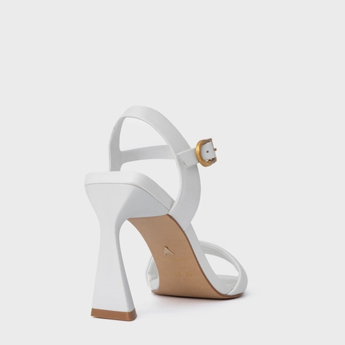 Sandália Everyday Salto Allure Couro Branco Blanc