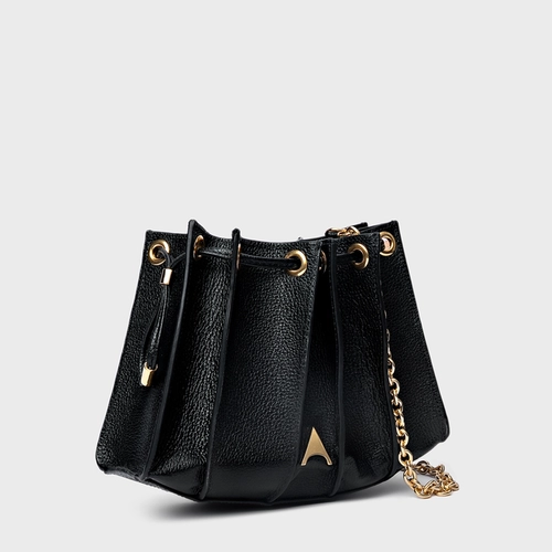 Bolsa Tiracolo Millie Pequena Couro Preto