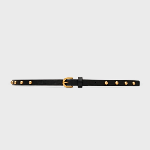 Cinto Folk Mini Balls Couro Preto