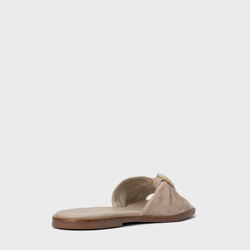Rasteira Desert Stone Couro Suede Bege Oatmeal