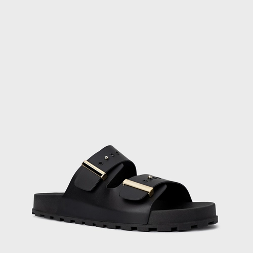 Rasteira Birken Metal Preto