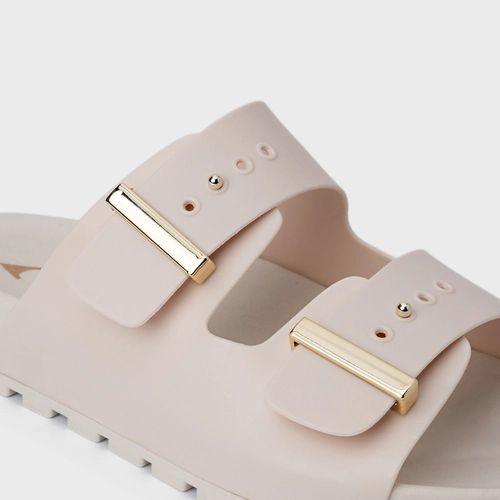 Rasteira Birken Metal Off White Vanilla